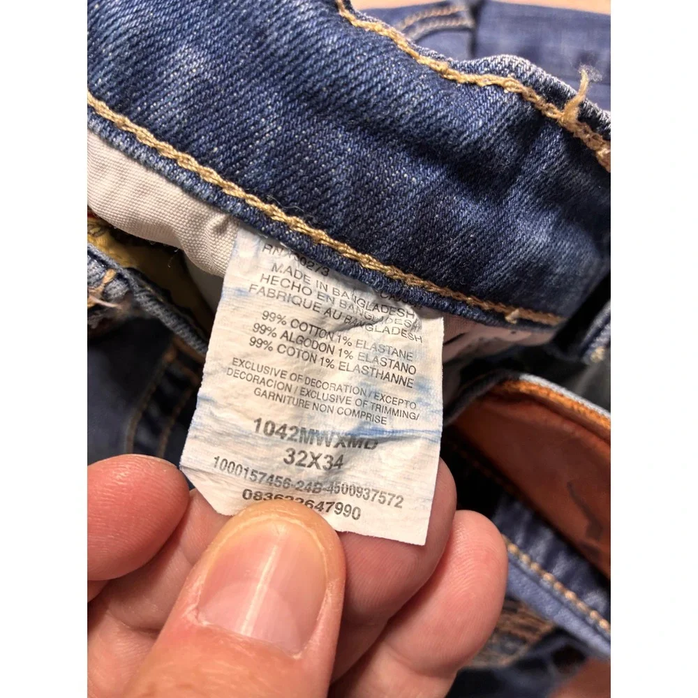 Wrangler 20X Style 42 Vintage Boot Jeans Light Wash Men's 32x34 Western Denim